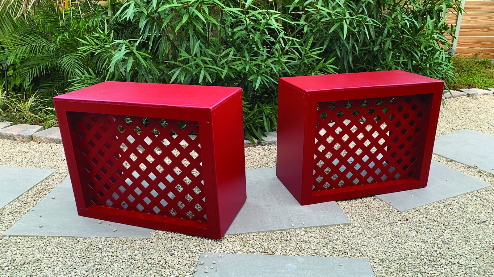 Painted AC unit covers